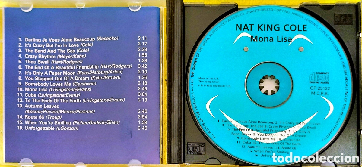 CDs de m&uacute;sica: CD Nat King Cole - Mona Lisa - Foto 2