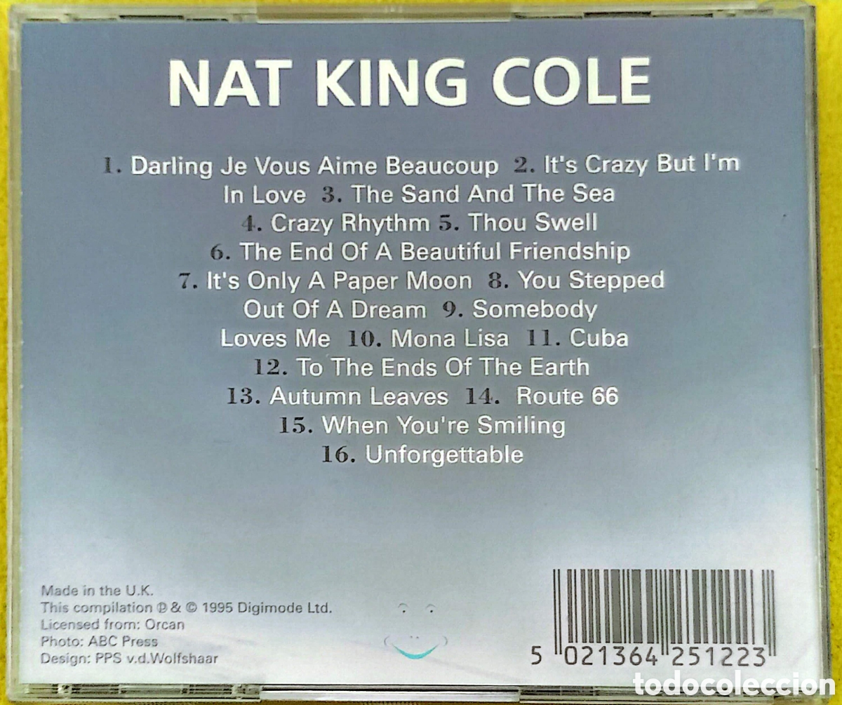 CDs de m&uacute;sica: CD Nat King Cole - Mona Lisa - Foto 3