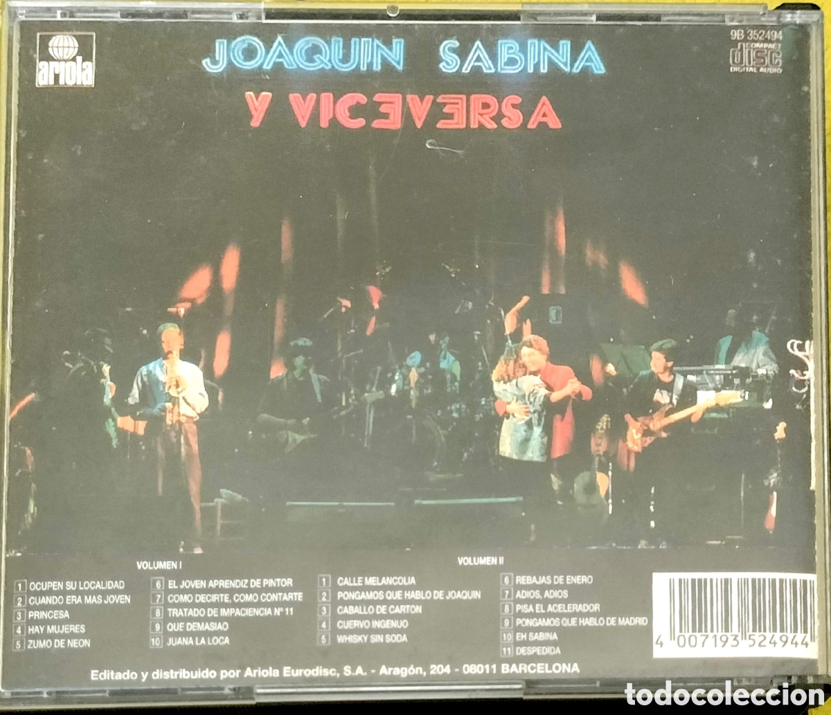 CDs de m&uacute;sica: CD Joaquin Sabina Y Viceversa En Directo - Foto 3