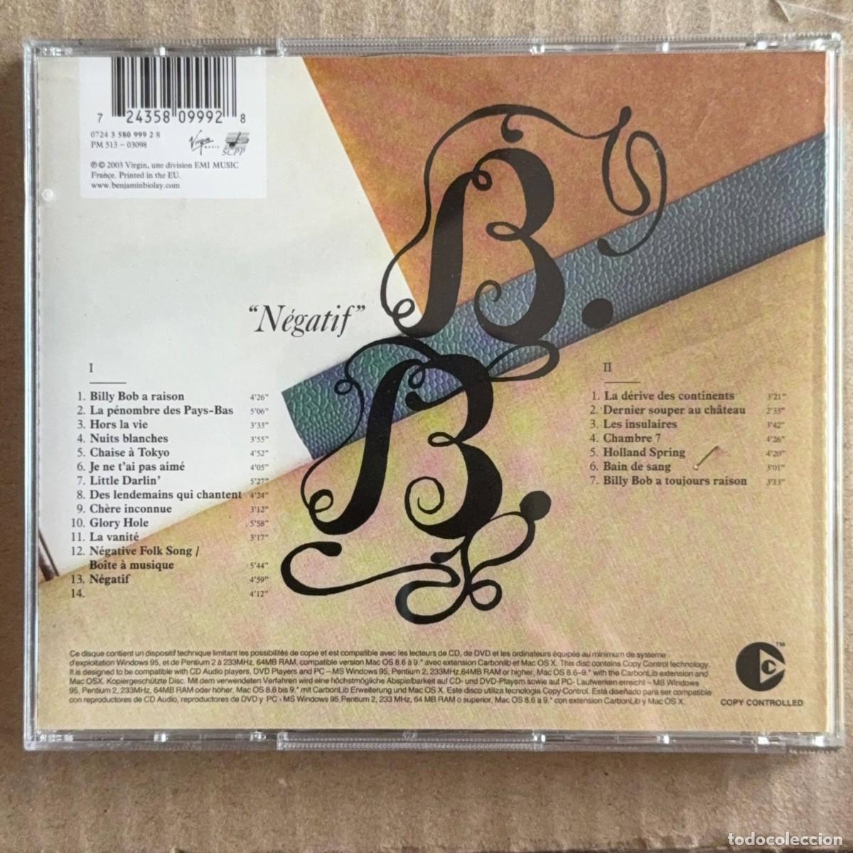 CDs de m&uacute;sica: Benjamin Biolay &rdquo;Negatif&rdquo; CD - Foto 2