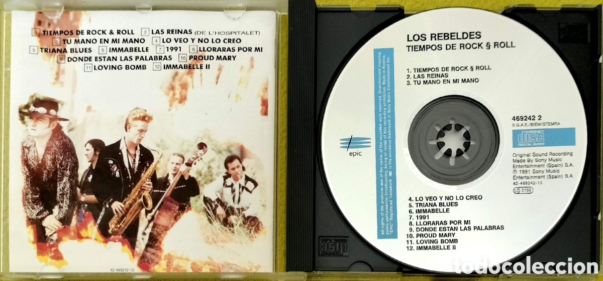 CDs de m&uacute;sica: CD Los Rebeldes - Tiempos De Rock & Roll - Foto 2