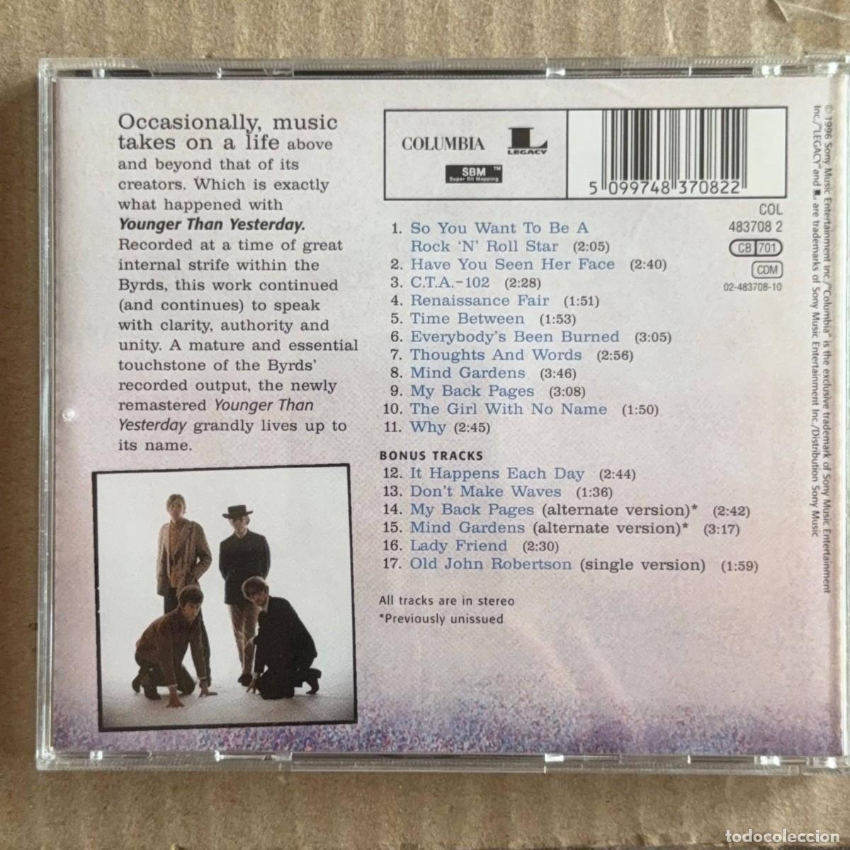 CDs de m&uacute;sica: The Byrds &rdquo;Younger Than Yesterday&rdquo; CD - Foto 2