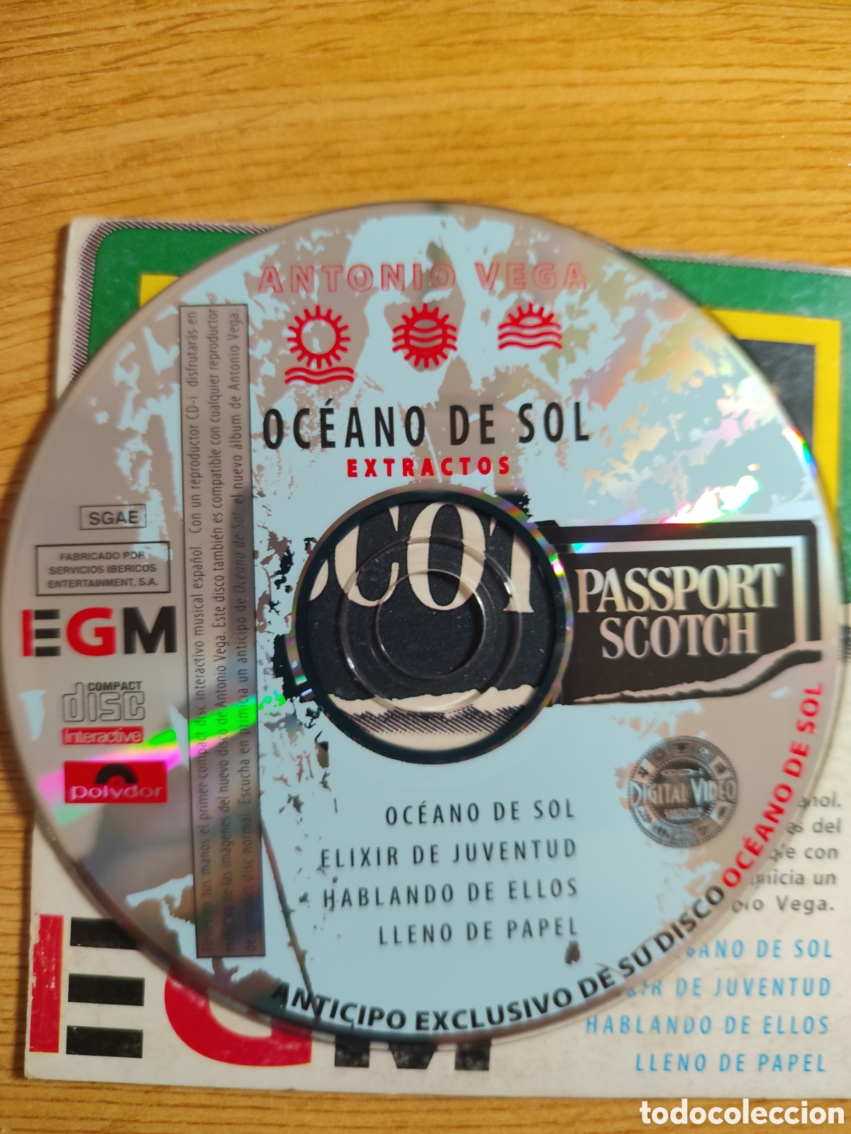CDs de m&uacute;sica: Antonio Vega. Oc&eacute;ano de sol - Foto 3