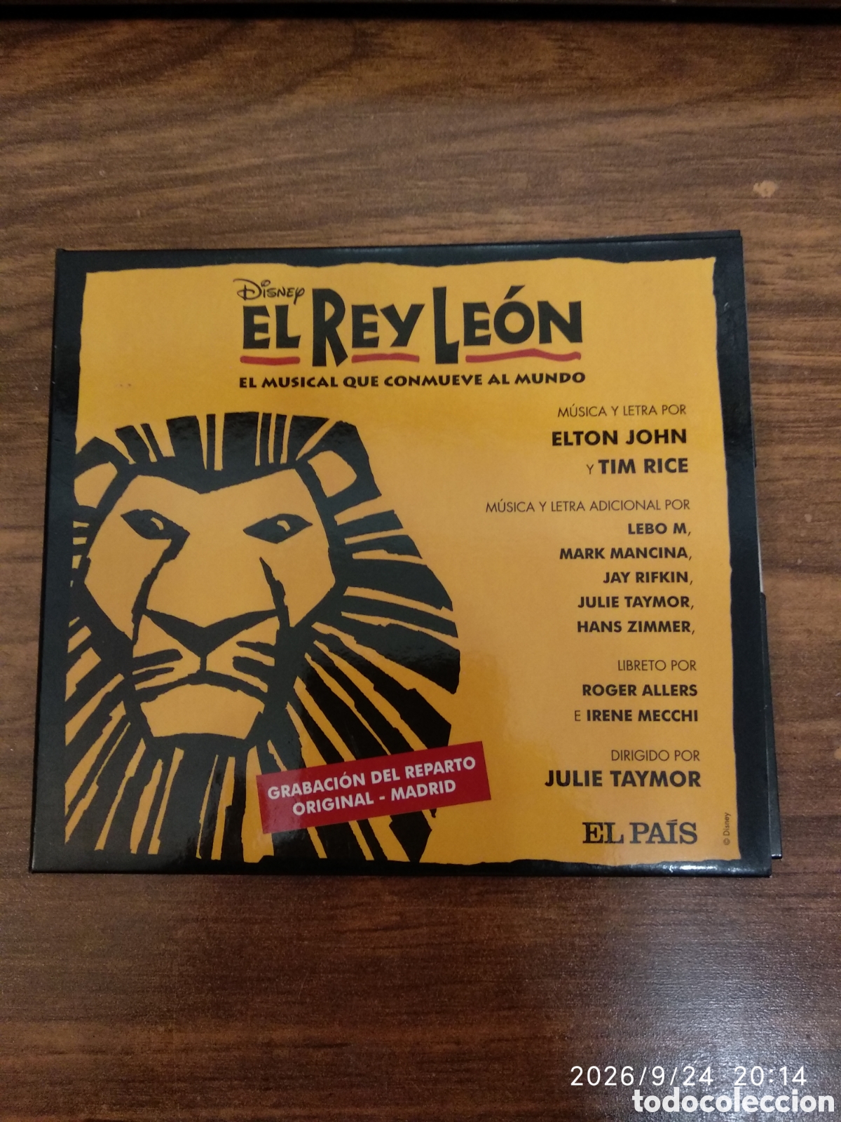 CDs de m&uacute;sica: El rey le&oacute;n el musical