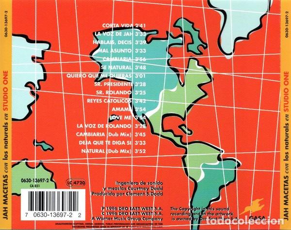 CDs de m&uacute;sica: JAH MACETAS con Los Naturals &rdquo;En studio one&rdquo; - Foto 2
