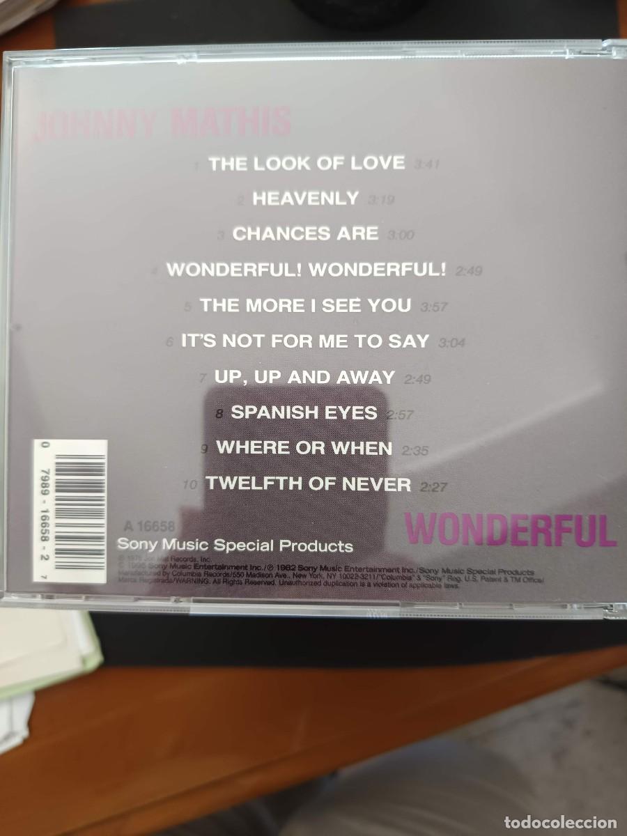 CDs de m&uacute;sica: JOHNNY MATHIS: WONDERFUL - Foto 2