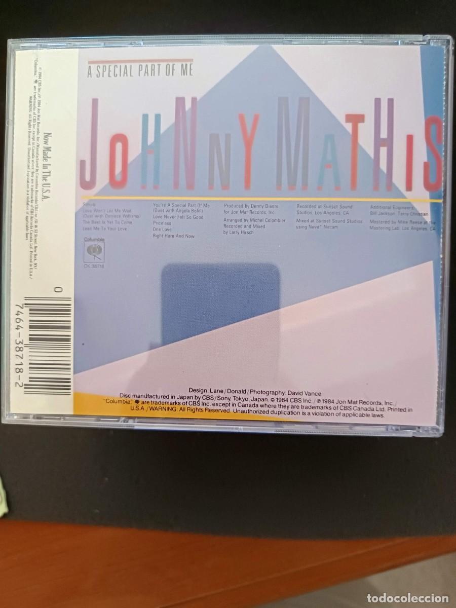 CDs de m&uacute;sica: JOHNNY MATHIS. A SPECIAL PART OF ME - Foto 2