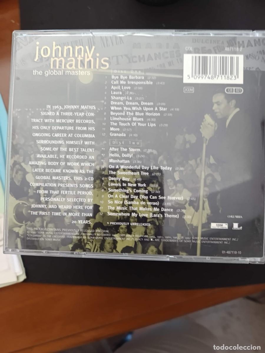 CDs de m&uacute;sica: 2 CD. JOHNNY MATHIS. THE GLOBAL MASTERS - Foto 2