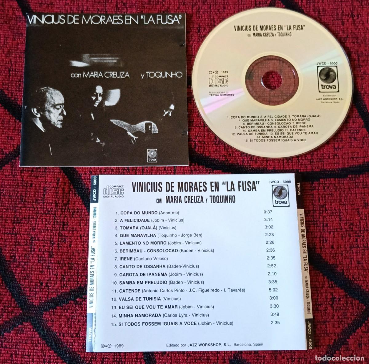 CDs de m&uacute;sica: VINICIUS DE MORAES CON MARIA CREUZA Y TOQUINHO ** En La Fusa ** CD REEDICION 1989