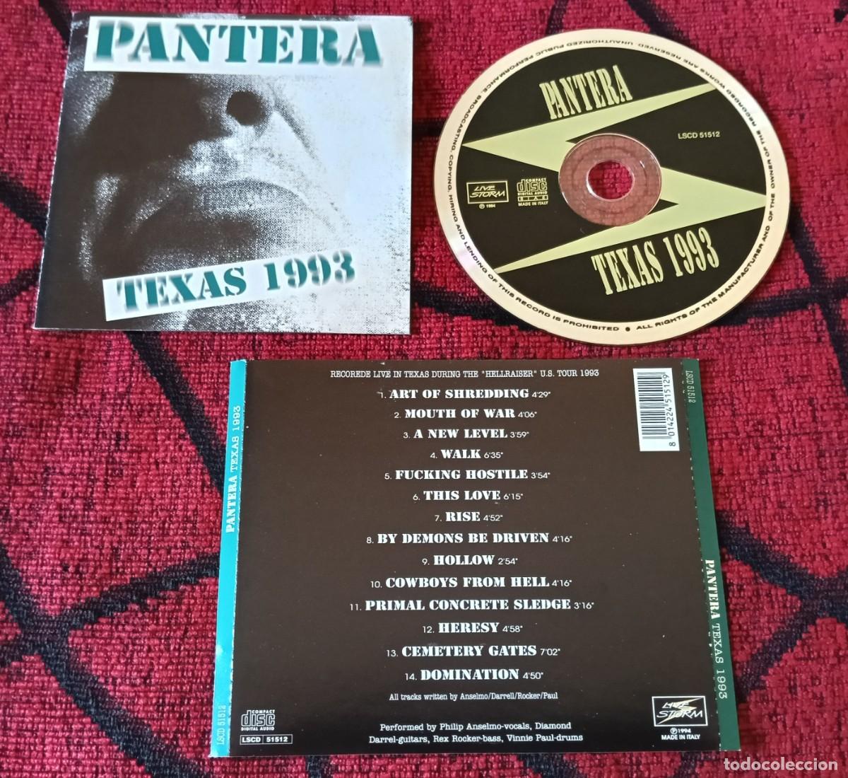 CDs de m&uacute;sica: PANTERA ** TEXAS 1993 ** CD EN DIRECTO