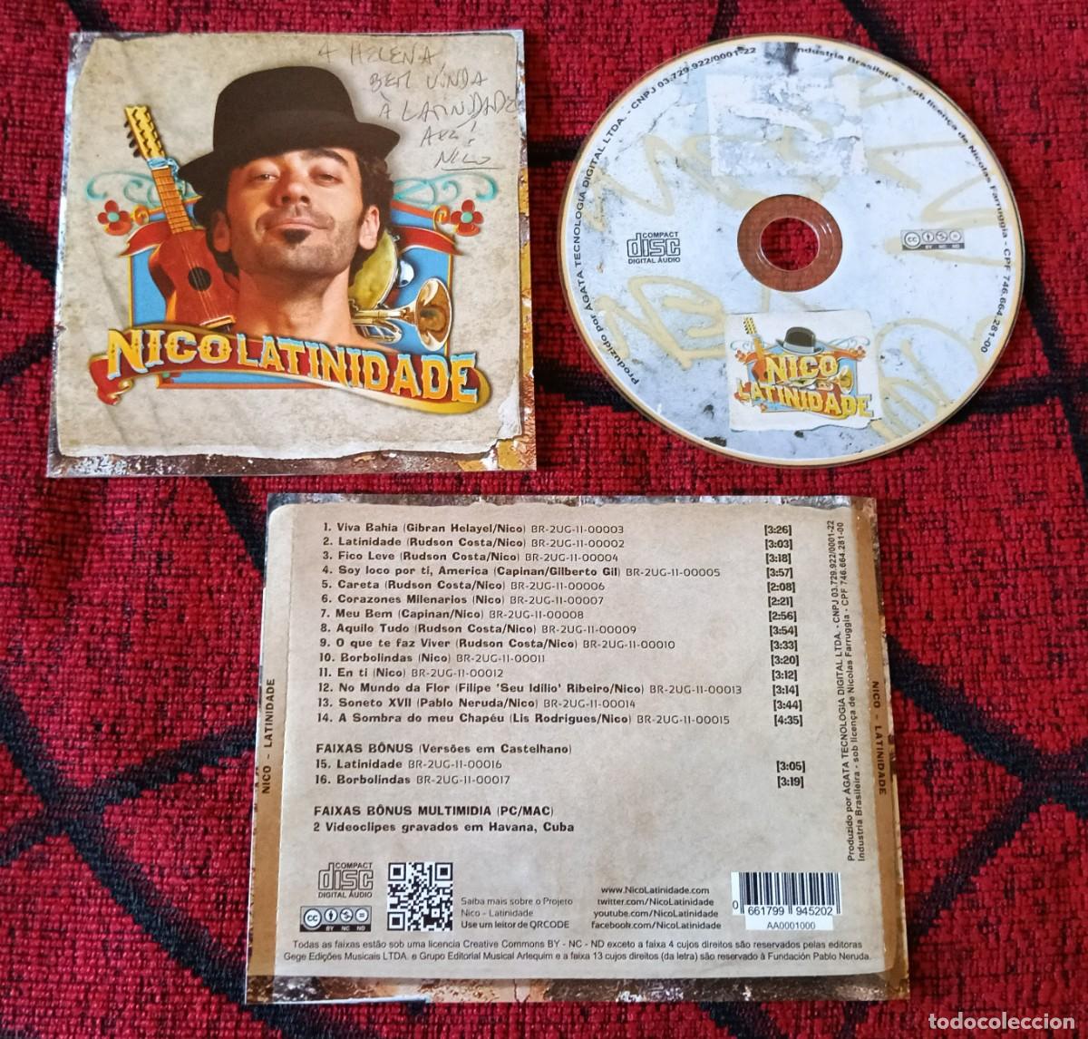 CDs de m&uacute;sica: NICO (Nicolas Farruggia) **Latinidade** CD BRASIL 2012 FIRMADO Y DEDICADO
