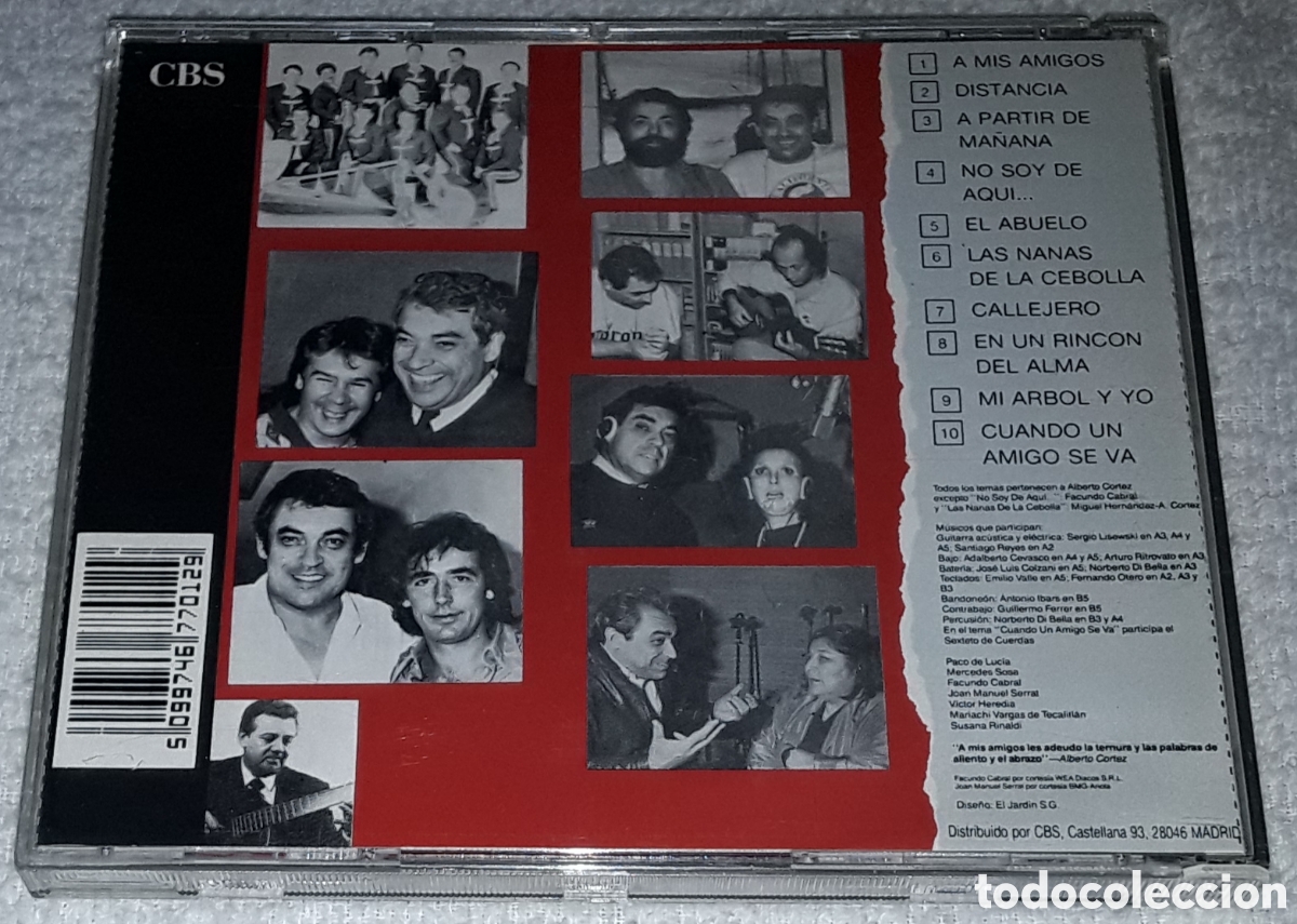 CDs de m&uacute;sica: CD - ALBERTO CORTEZ - COINCIDENCIAS - Foto 2