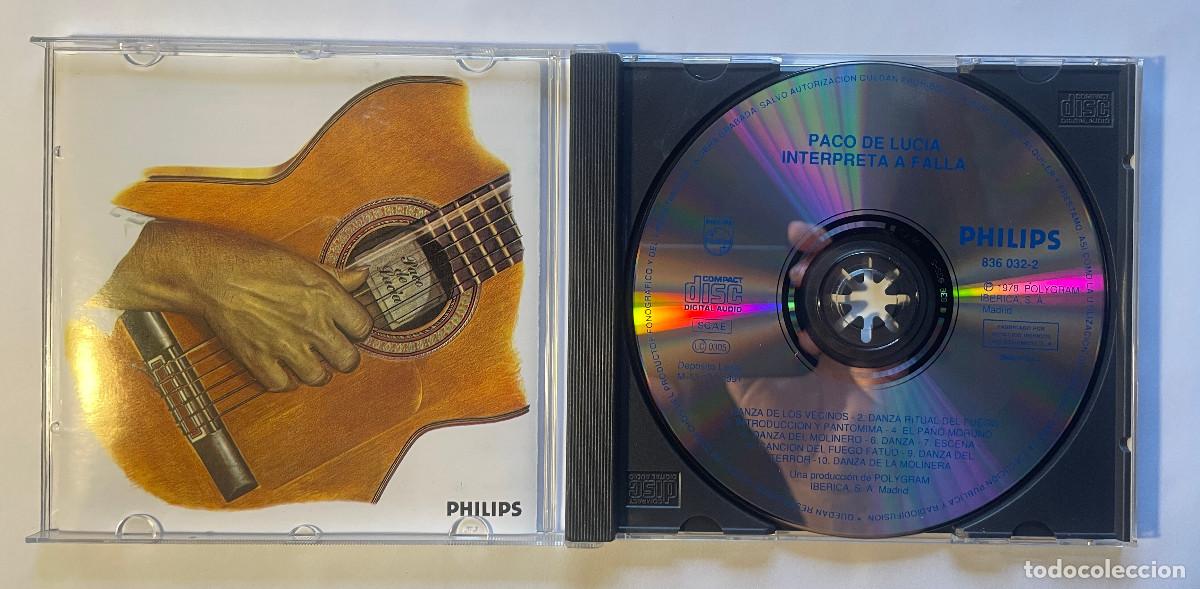 CDs de m&uacute;sica: PACO DE LUCIA / INTERPRETA A MANUEL DE FALLA / CD 1991 PHILIPS / ESPA&Ntilde;A - Foto 3