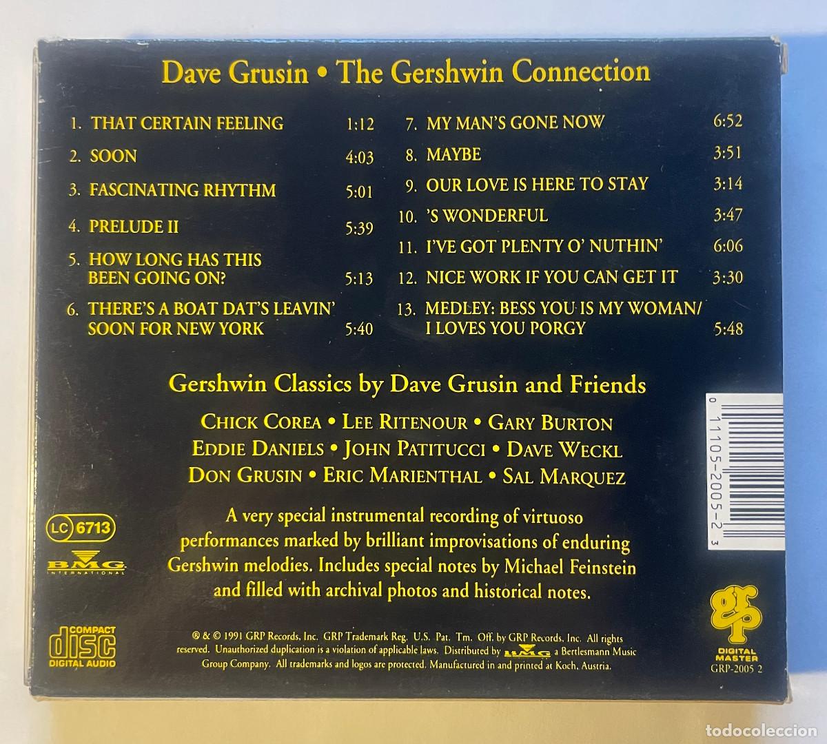 CDs de m&uacute;sica: DAVE GRUSIN / THE GERSHWIN CONNECTION / CD 2002 GRP DIGITAL MASTER / EU - Foto 2