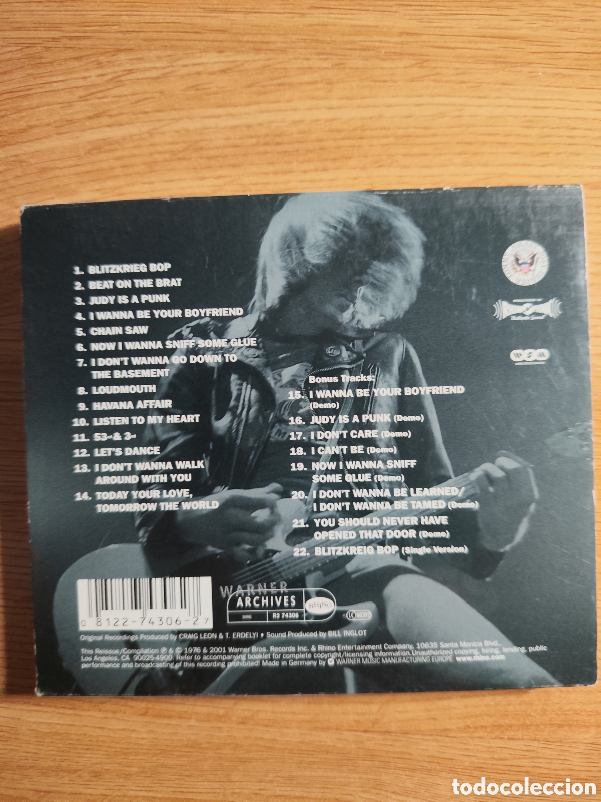 CDs de m&uacute;sica: Ramones s&oacute;lo caratula - Foto 2
