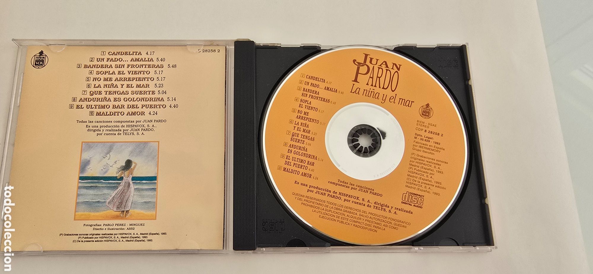 CDs de m&uacute;sica: CD JUAN PARDO. (La ni&ntilde;a y el mar) - Foto 3