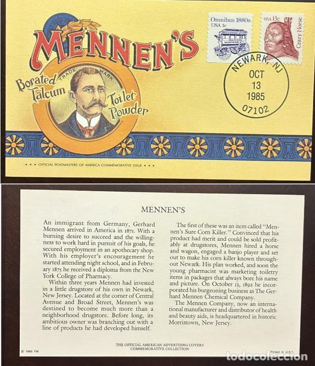 CDs de m&uacute;sica: TS) 1985 UNITED STATES,MENNEN'S BORATED TALCUM TOILET POWDER,WITH THE HISTORY OF TRANSPORTATION AND