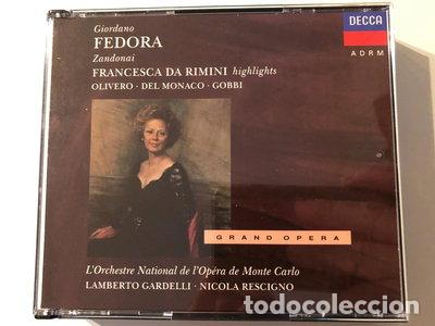 CDs de m&uacute;sica: Giordano: Fedora / Zandonai: Francesca da Rimini (Highlights)- 0028943303323