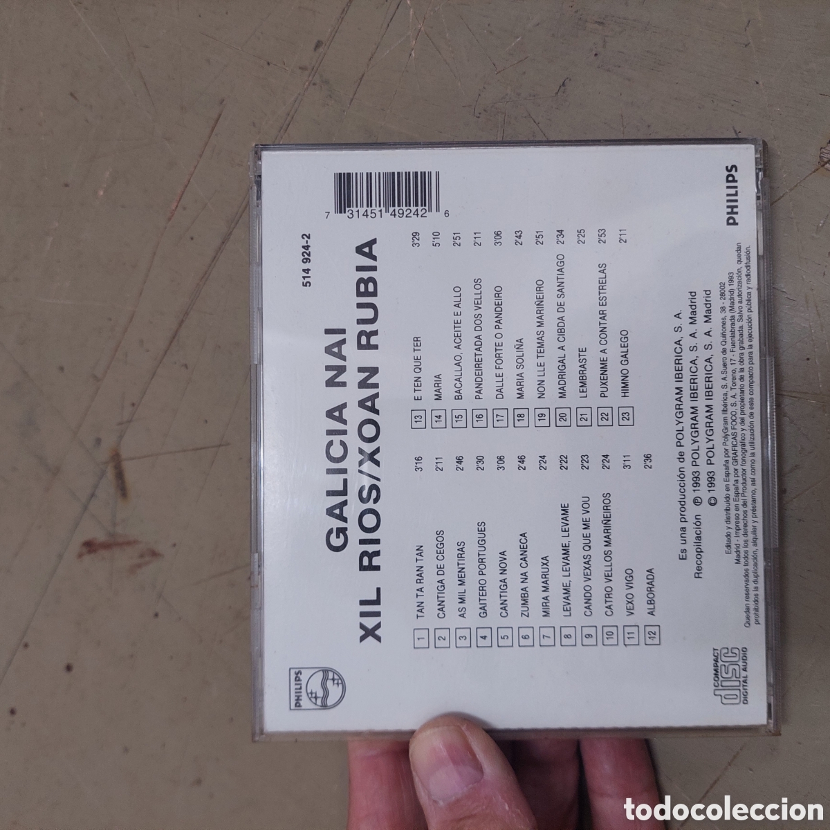 CDs de m&uacute;sica: CD Galicia Nai .1993. - Foto 2