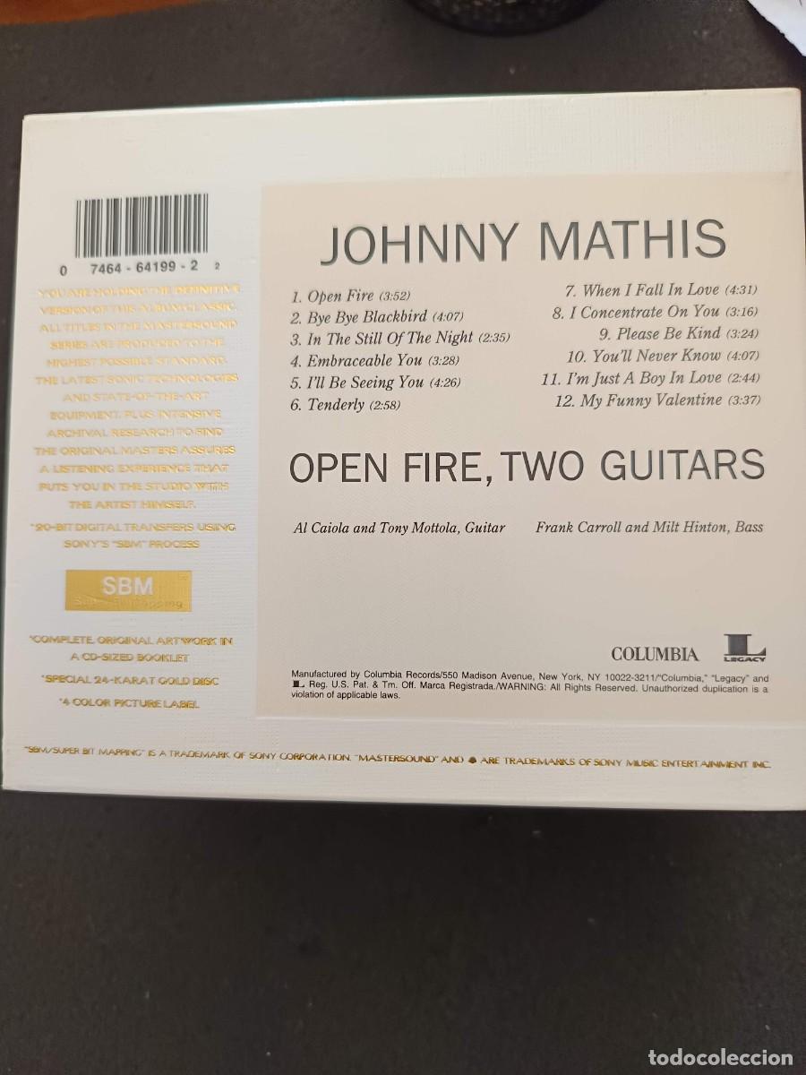 CDs de m&uacute;sica: JOHNNY MATHIS. OPEN FIRE, TWO GUITARS - Foto 2