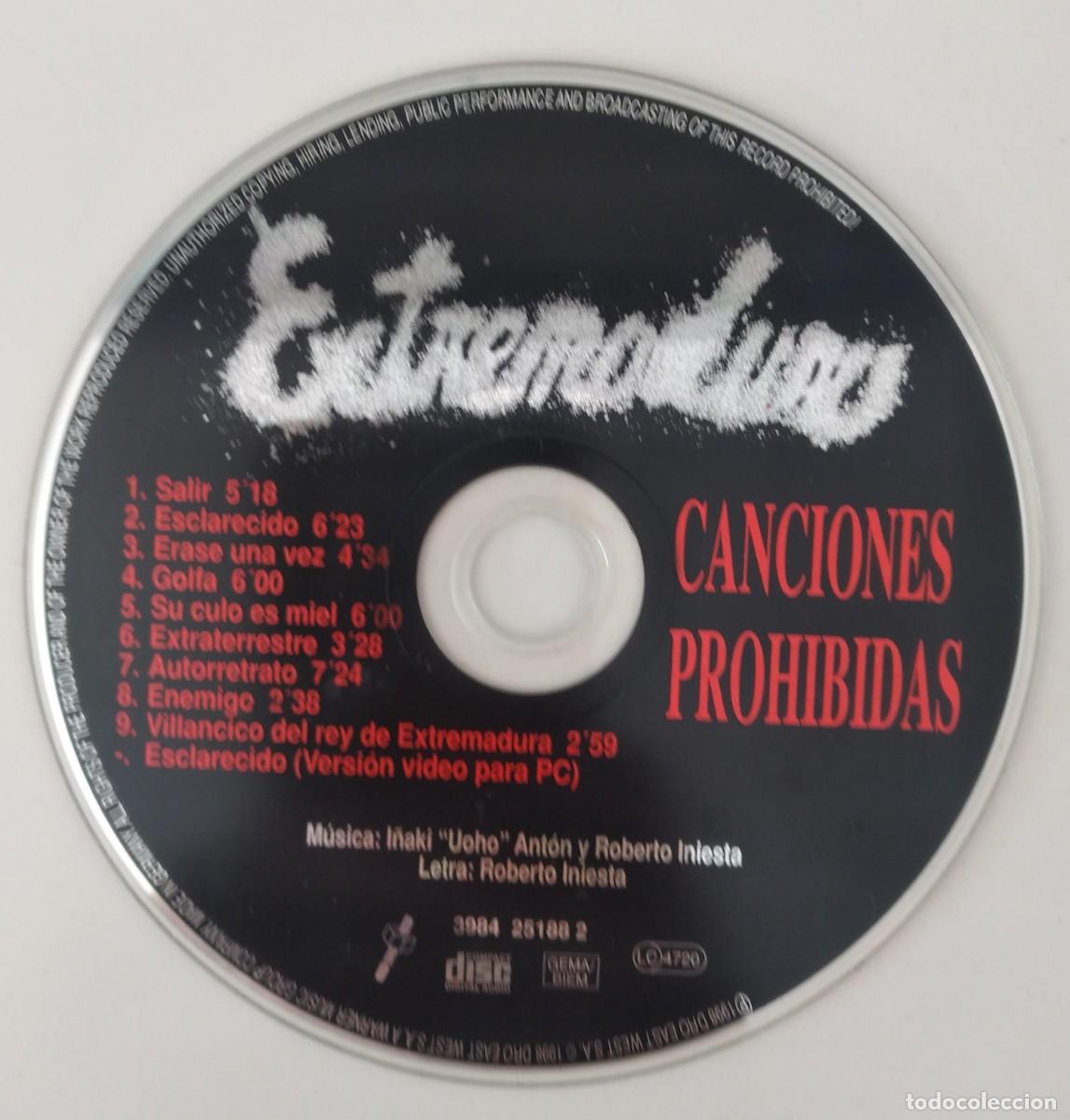 CDs de m&uacute;sica: CD: Extremoduro - Canciones prohibidas