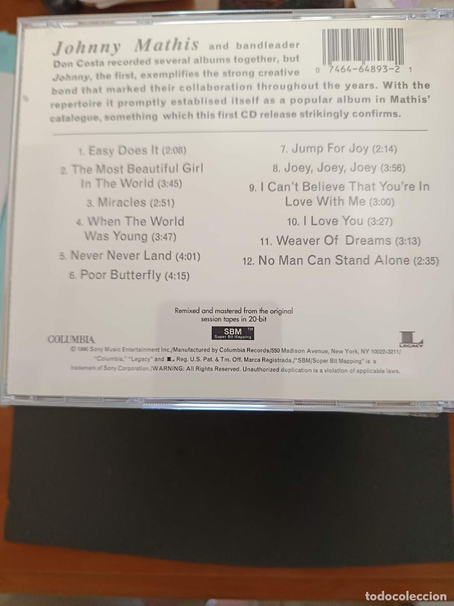 CDs de m&uacute;sica: JOHNNY MATHIS. JOHNNY. 40TH ANNIVERSARY EDITION - Foto 2