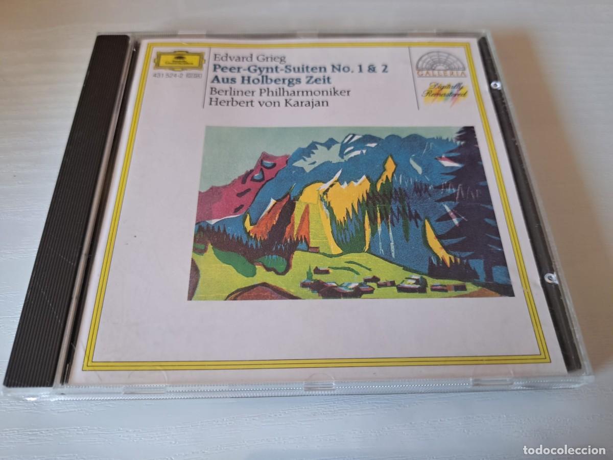 CD de M&uacute;sica: GRIEG. PEER GYNT SUITES N&deg; 1 & 2 HOLBERG SUITE. KARAJAN. DEUTSCHE GRAMMOPHON