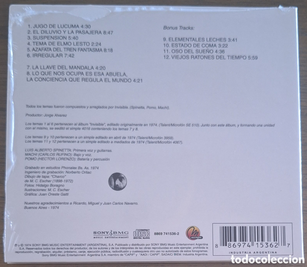 CDs de m&uacute;sica: Invisible - CD Debut Spinetta - Foto 2