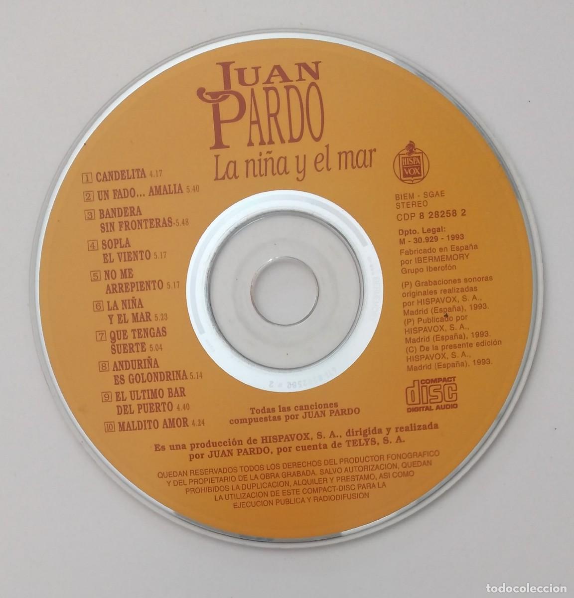 CDs de m&uacute;sica: CD: Juan Pardo - La ni&ntilde;a y el mar