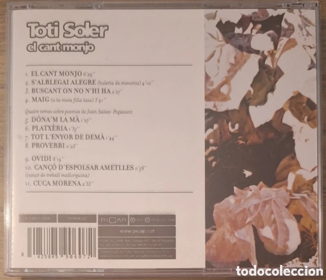CDs de m&uacute;sica: Toti Soler - El Cant Monjo CD - Foto 2