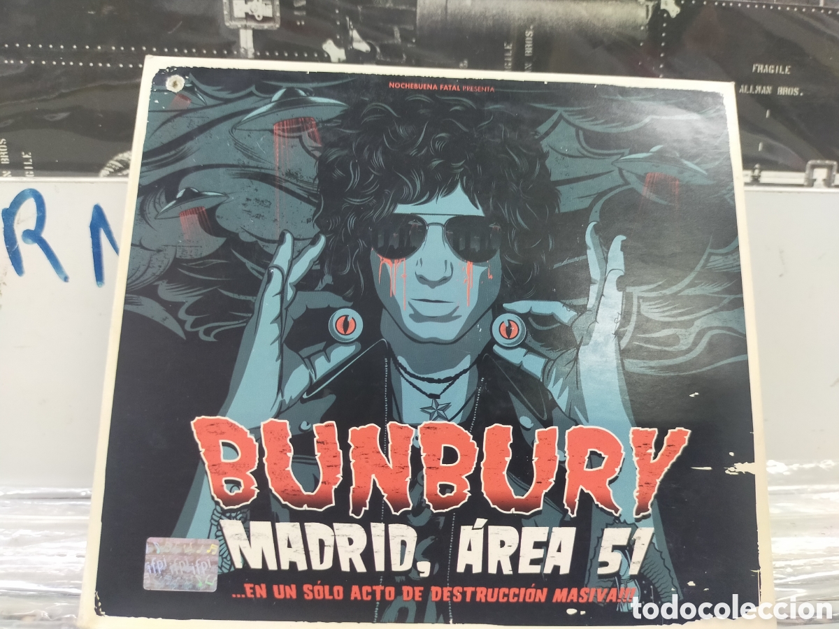 CDs de m&uacute;sica: Bunbury 2 CD's + 2 dvd's Madrid &aacute;rea 51 mexico 2014