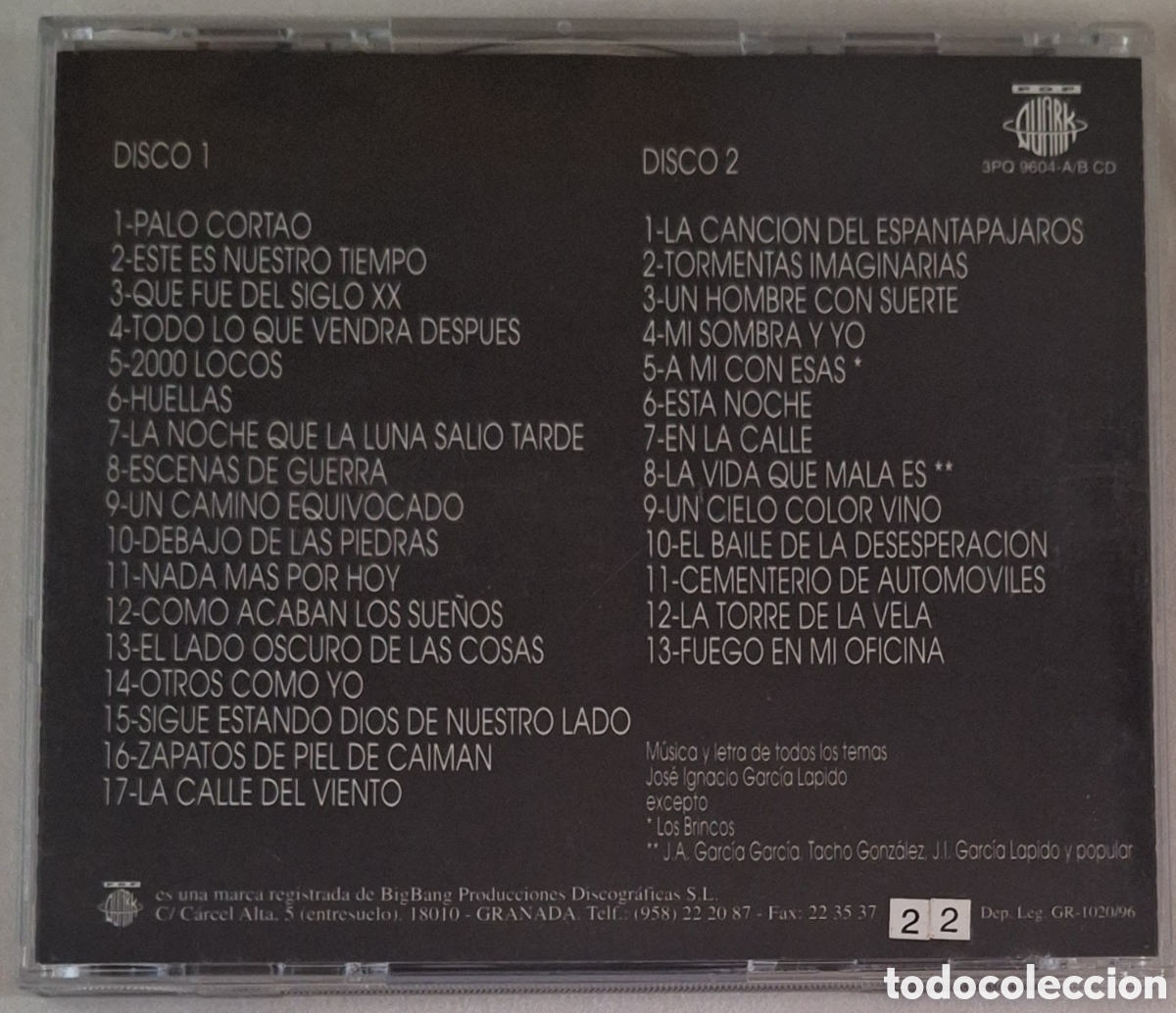 CDs de m&uacute;sica: 091 - &Uacute;ltimo Concierto 1996 2CD - Foto 2