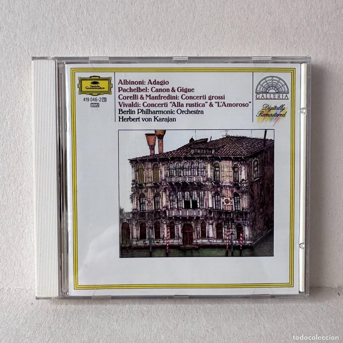 CDs de m&uacute;sica: Albinoni, Pachelbel, Corelli, Manfredini, Vivaldi - Karajan - Adagio, Canon, Concerti grossi (CD)
