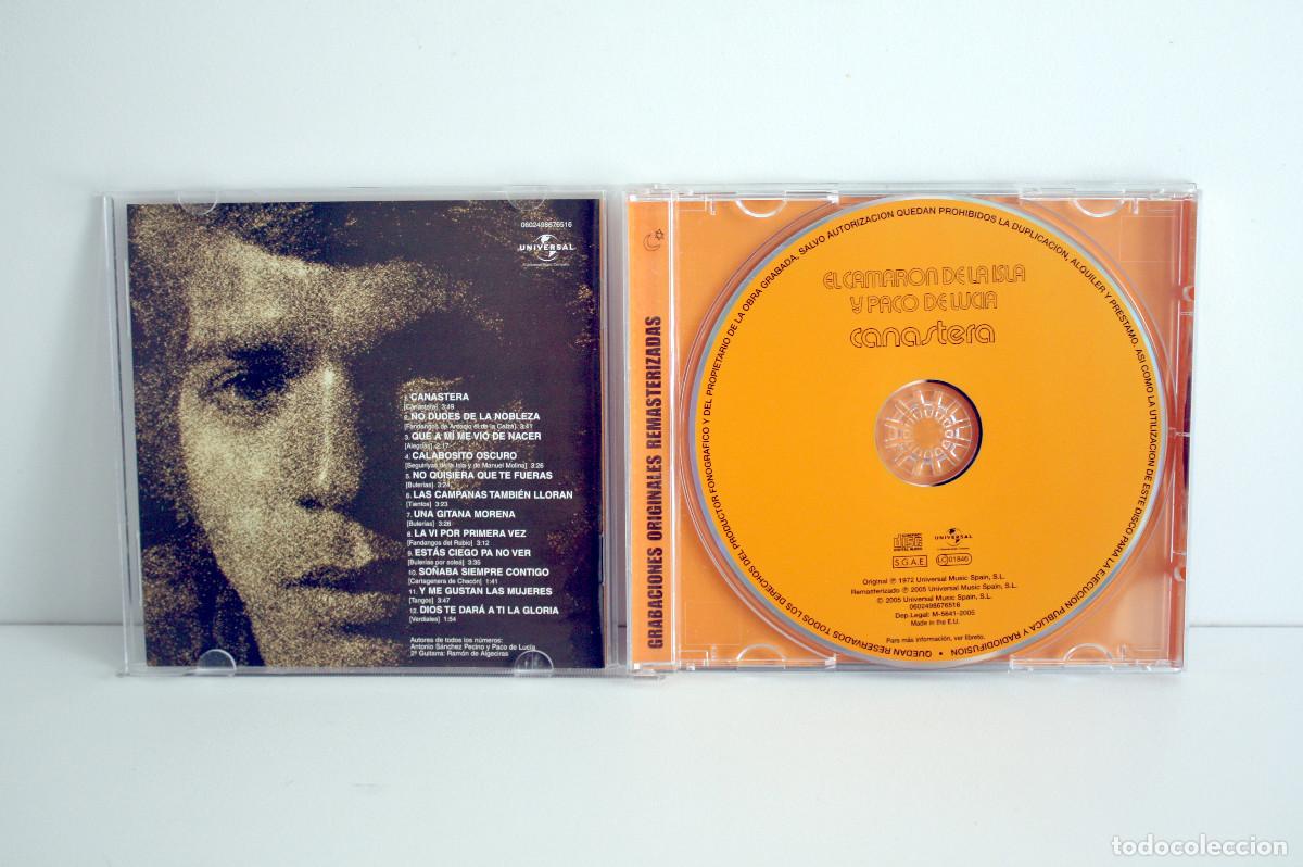 CDs de m&uacute;sica: CD Camar&oacute;n y Paco de Luc&iacute;a - Canastera. Excelente - Foto 4