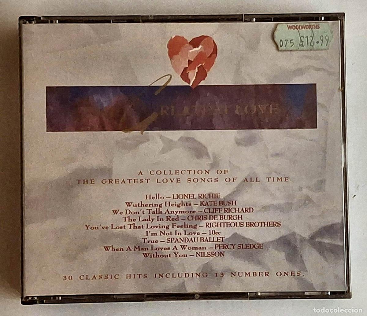 CD de M&uacute;sica: The Greatest Love - A Collection of the Greatest Love Songs of All Time - 2 discos
