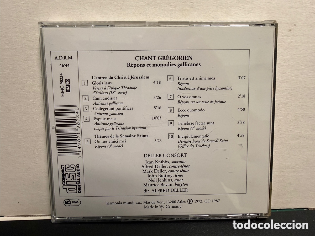 CDs de m&uacute;sica: Deller Consort - Chant Gr&eacute;gorien (CD) - Foto 2