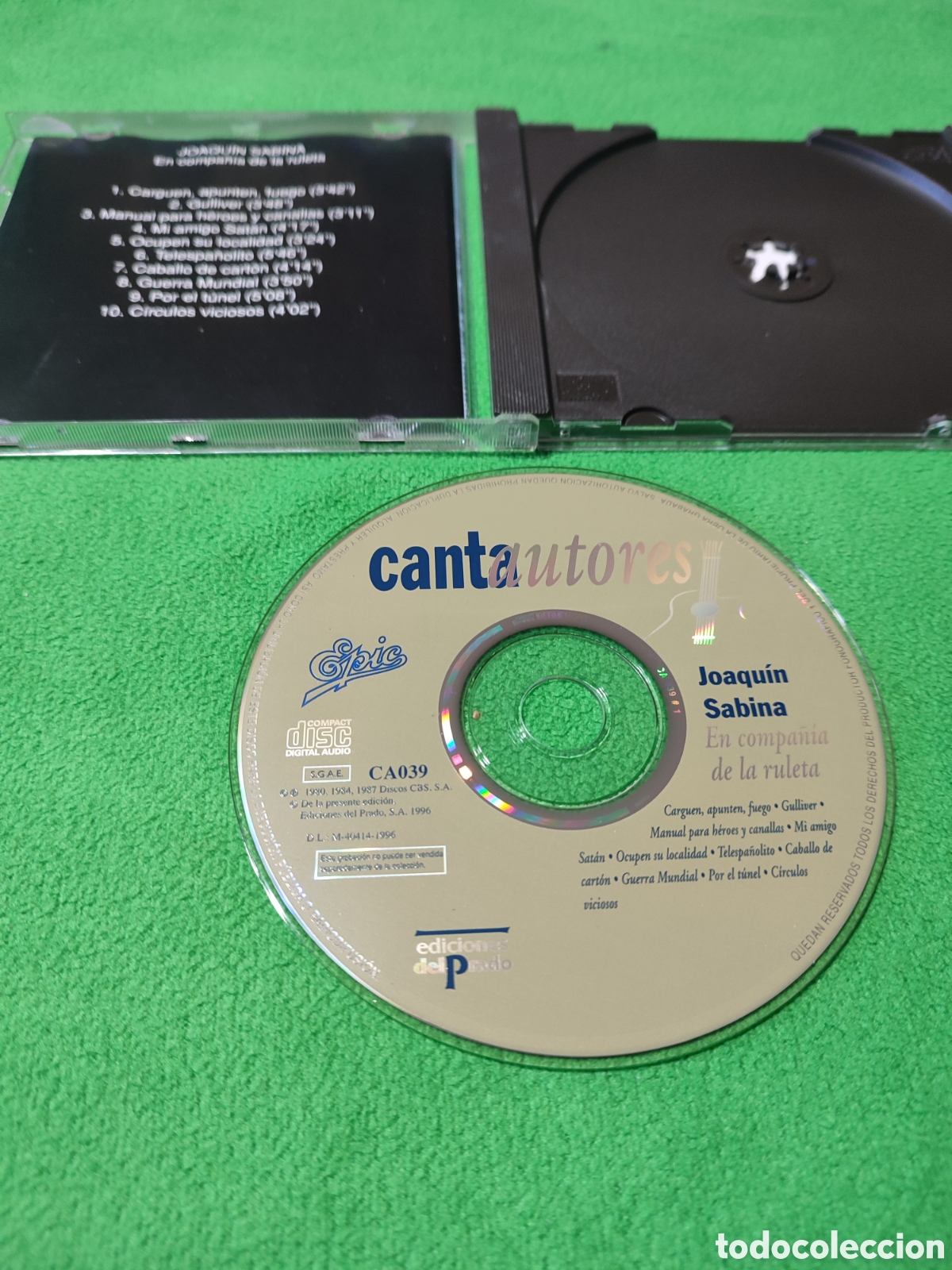 CDs de m&uacute;sica: Joaqu&iacute;n Sabina - En compa&ntilde;&iacute;a de la ruleta - Foto 2