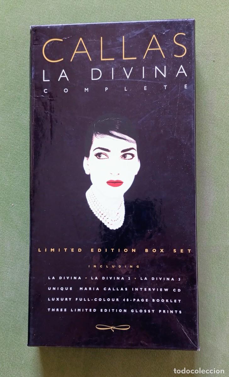 CDs de m&uacute;sica: CALLAS. LA DIVINA. COMPLETE - ESTUCHE CON 4 CD'S + LIBRETO DE 48 pag. + 3 FOTOGRAFIAS - EMI 1995