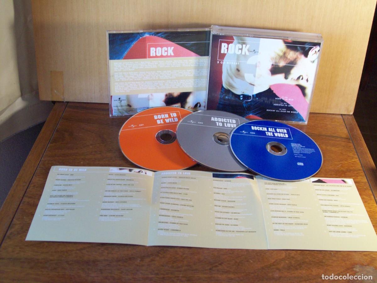 CDs de m&uacute;sica: ROCK - CD BOXSET - 1&ordm; BORN TO BE WILD - 2&ordm; ADDICTED TO LOVE - 3&ordm; ROCKIN' ALL OVER THE WORLD
