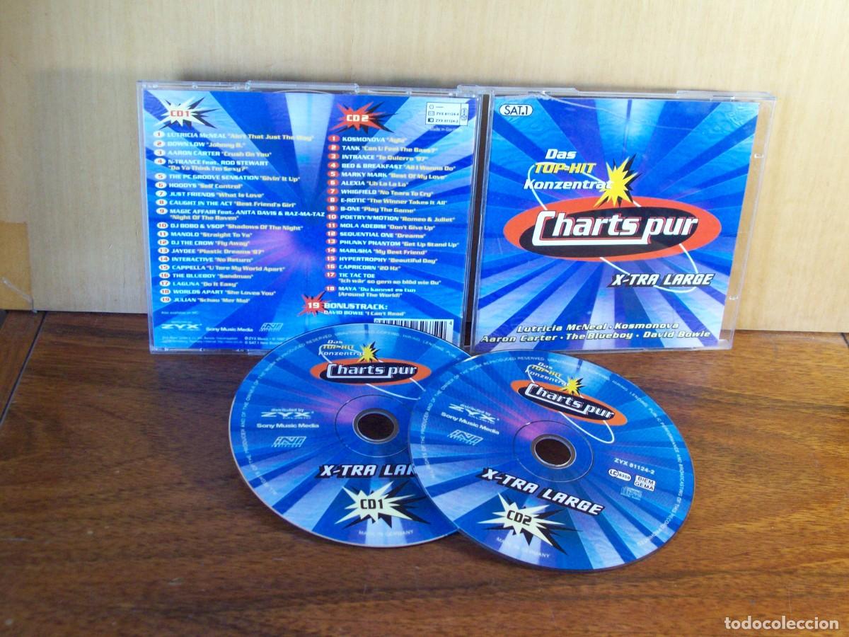 CDs de m&uacute;sica: CHARTS PUR - X-TRA LARGE - DAS TOP-HIT KONZENTRAT - CD DOBLE ARTISTAS VARIOS