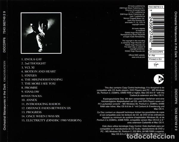 CDs de m&uacute;sica: O.M.D. ORGANISATION+ 5 EXTRAS - Foto 2