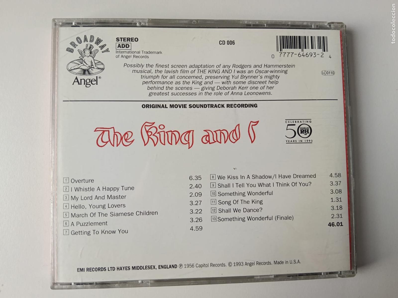 CDs de m&uacute;sica: CD BSO THE KING AND I - BROADWAY CLASSICS - EMI - Foto 3