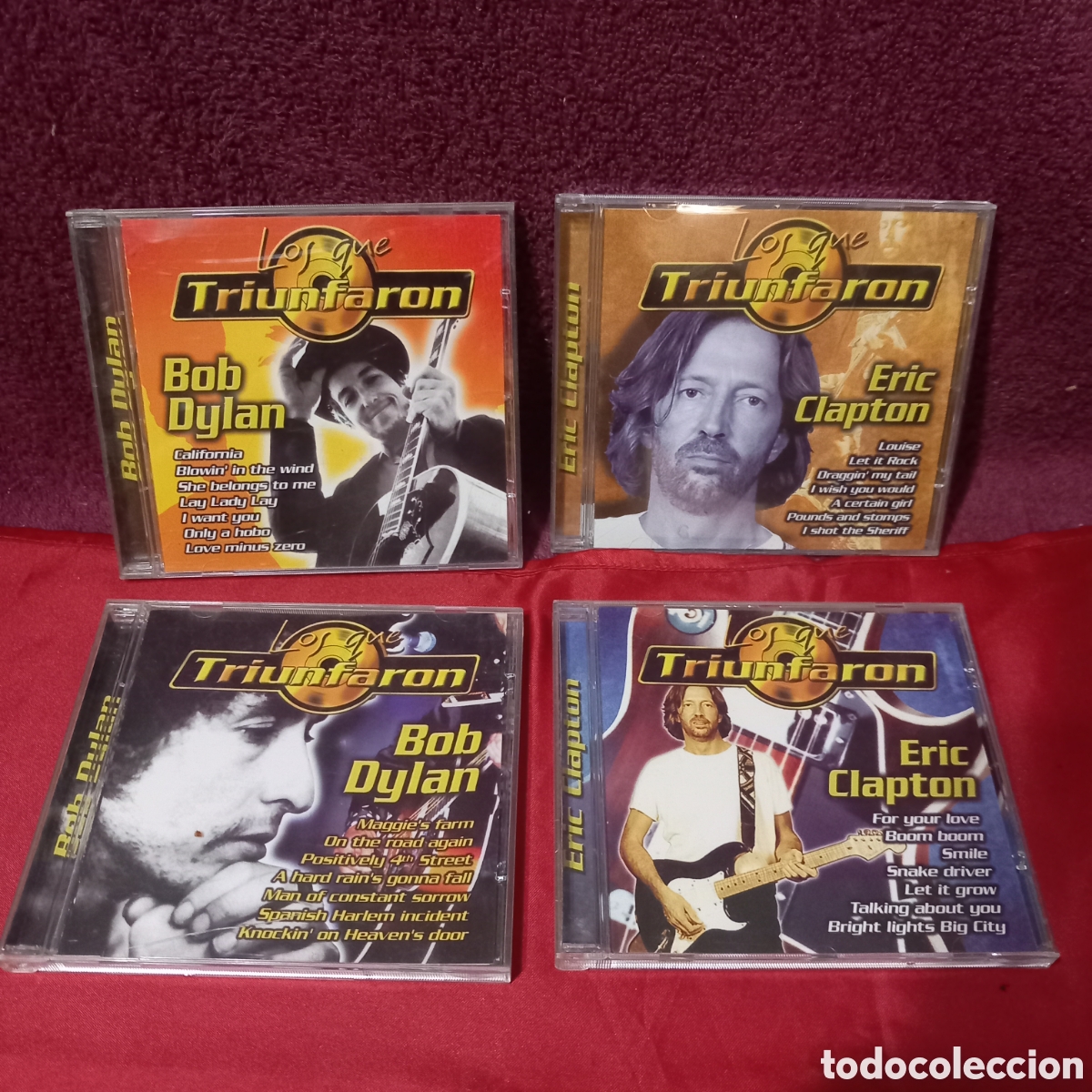 CDs de m&uacute;sica: 4&times;CDs ERIC CLAPTON Y BOB DYLAN(LOS QUE TRIUNFARON/COMO NUEVOS)PACIFIC MUSIC a&ntilde;o 2003