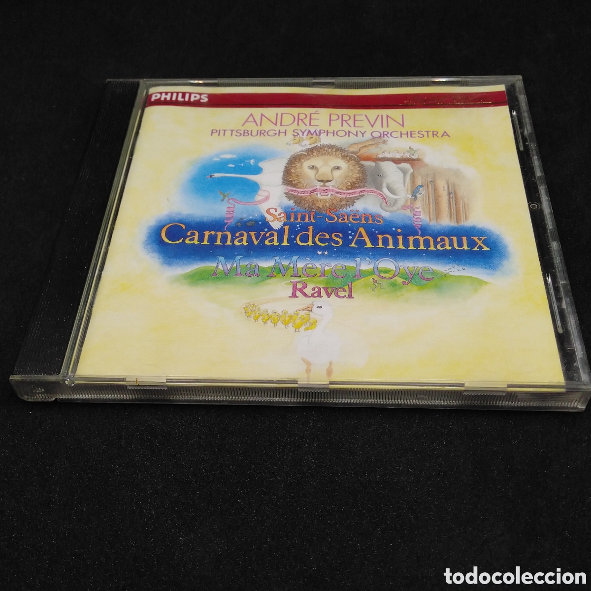 Music CDs: ANDRE PREVIN - SAINT SA&Euml;NS - CARNAVAL DES ANIMAUX + MA M&Egrave;RE L'OYE - RAVEL - 1981 - CD VERIFICADO