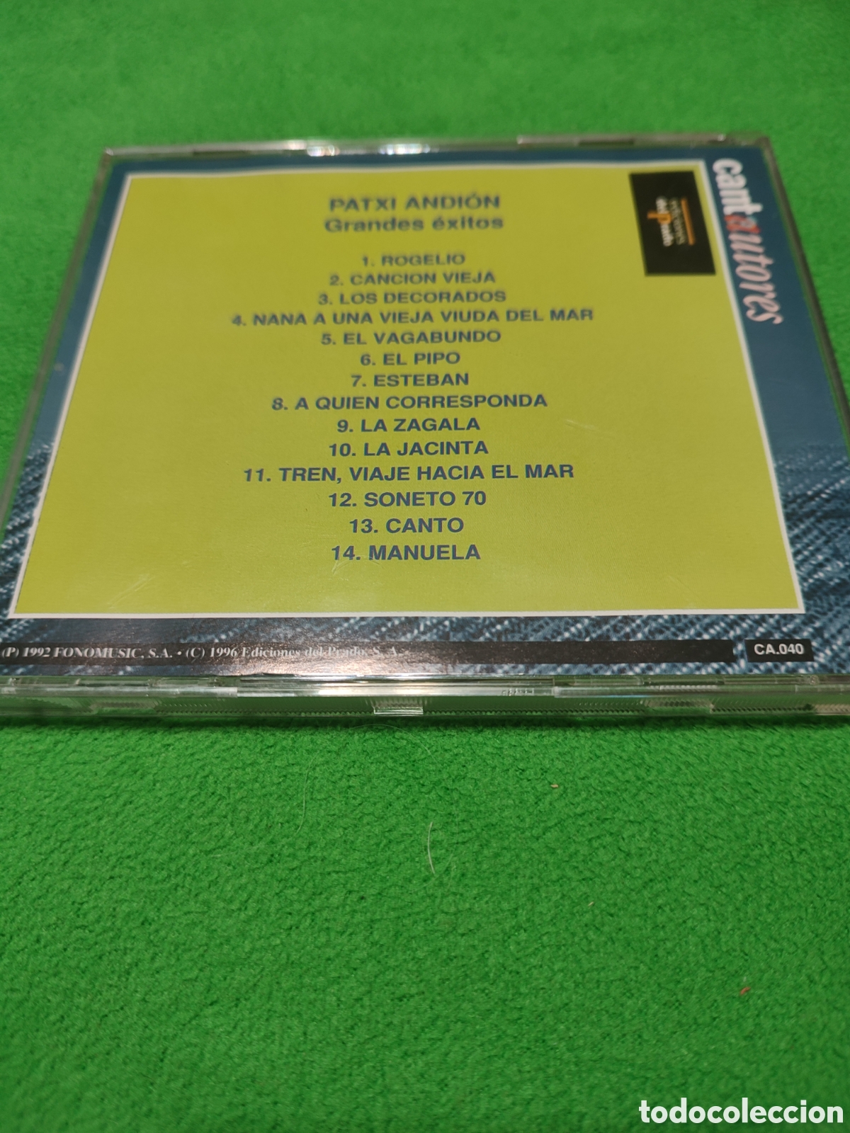 CDs de m&uacute;sica: Patxi Andion - Grandes &eacute;xitos de. - Foto 3