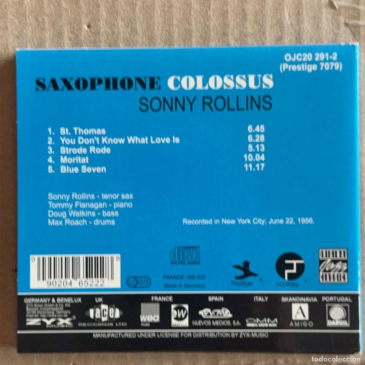 CDs de m&uacute;sica: Sonny Rollins &rdquo;Saxophone Colossus&rdquo; CD - Foto 2