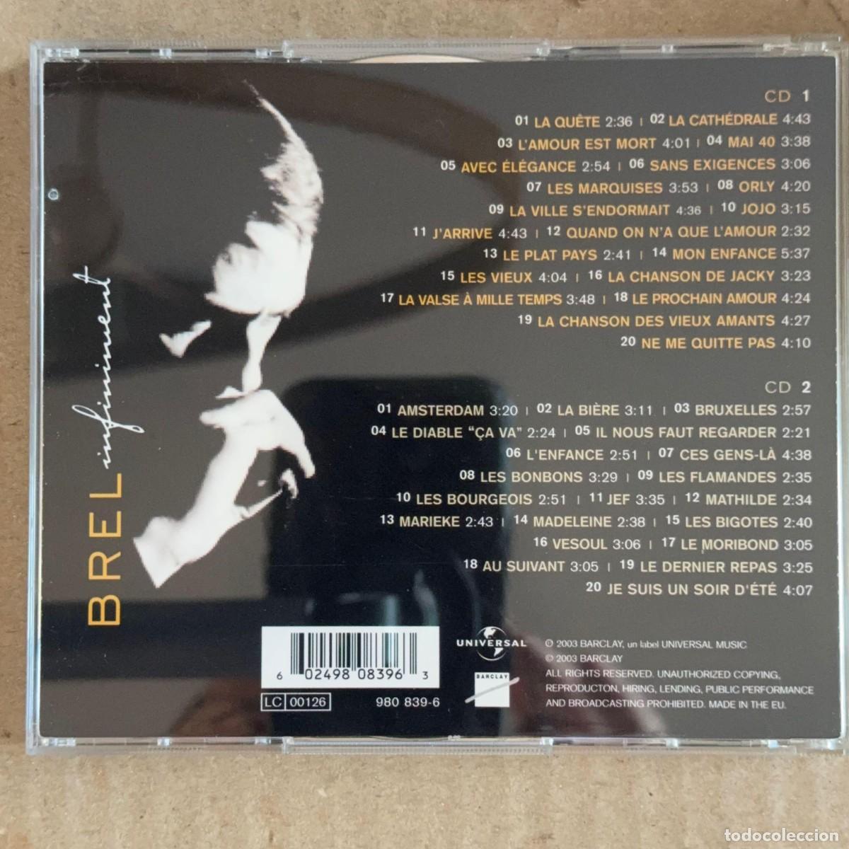 CDs de m&uacute;sica: Jacques Brel &rdquo;Infinitement&rdquo; 2CD - Foto 2
