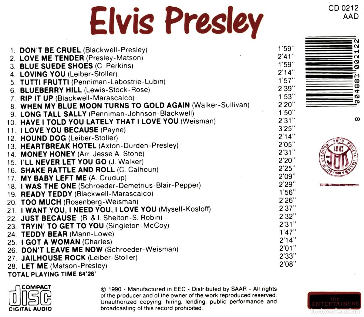 CDs de m&uacute;sica: G759 - ELVIS PRESLEY. JUST ELVIS. CD. - Foto 2