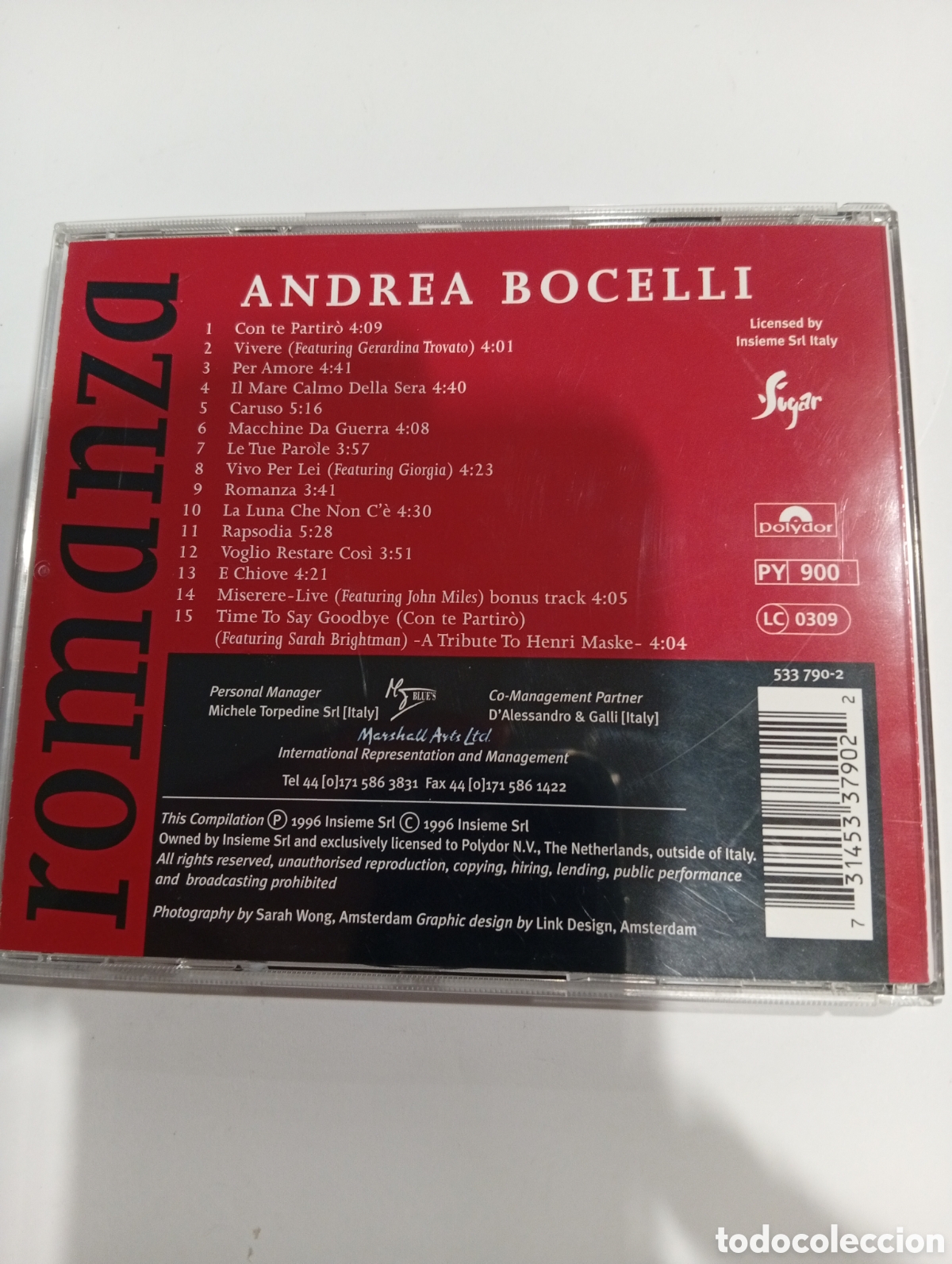 CDs de m&uacute;sica: Andrea Bocelli Romanza - Foto 2