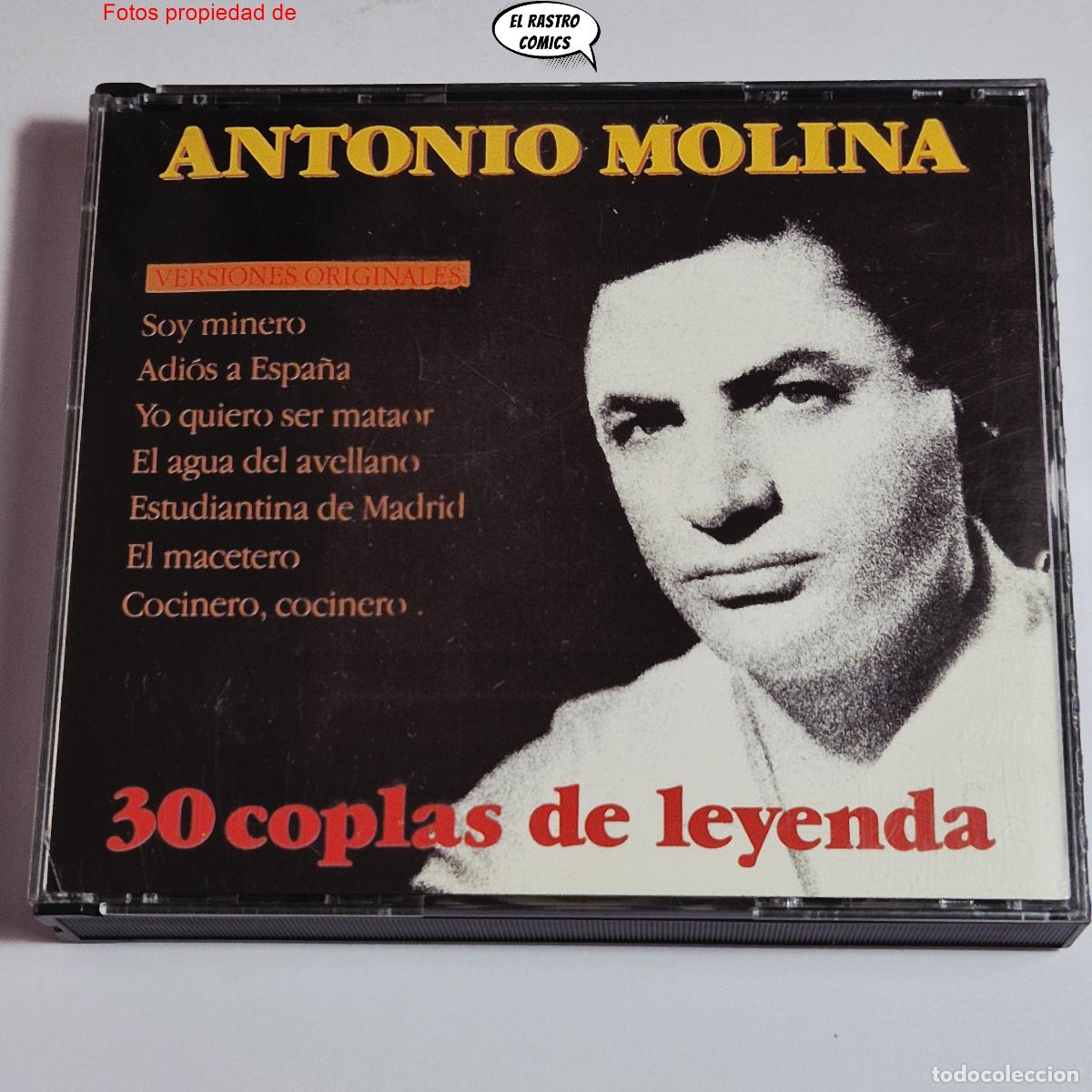 CDs de m&uacute;sica: Antonio Molina, 30 Coplas de Leyenda, doble, 2 CD EMI 1992, muy buen estado
